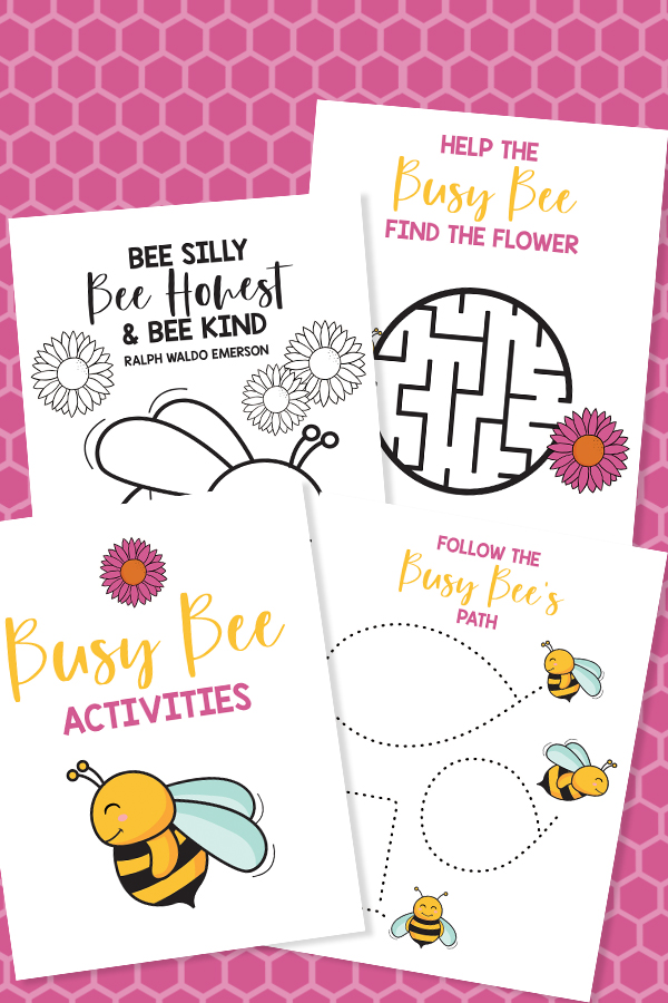 Busy Bee Activities - Free Printable Activies for Staying at Home
