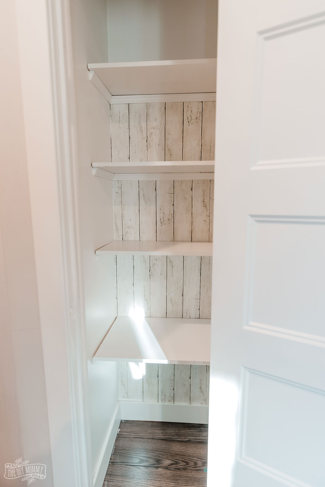 How to turn a tiny, useless closet into a useful, organized small pantry.