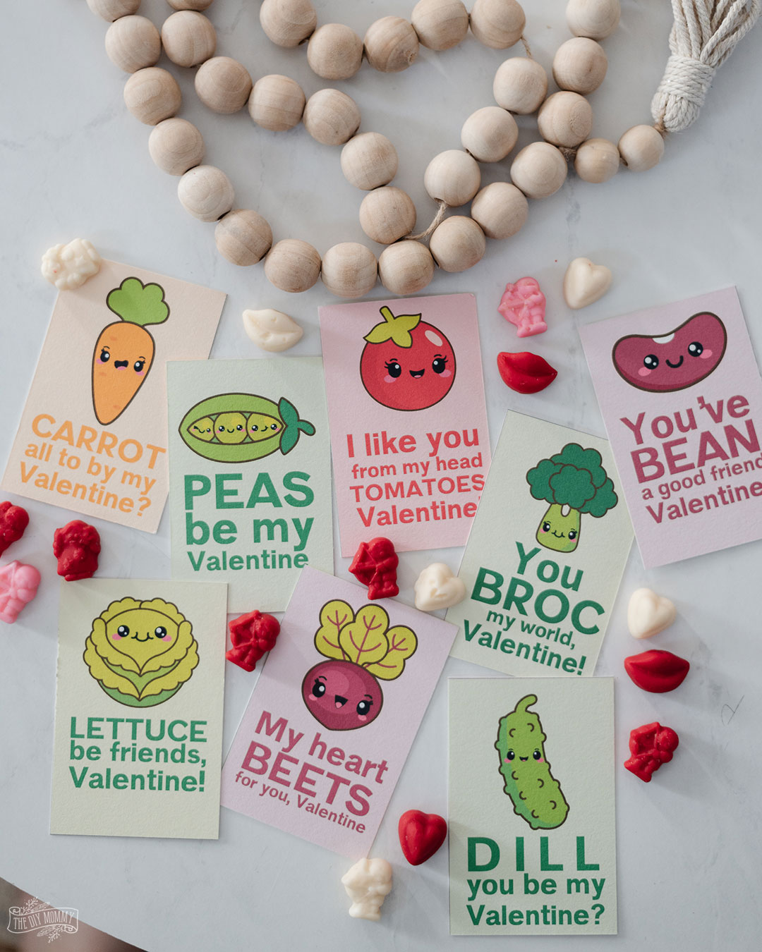 Silly Veggie Puns Free Printable Valentines