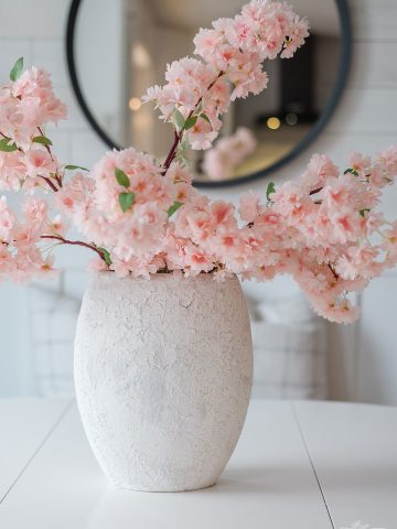 Textured Vase with DIY Plaster Paint
