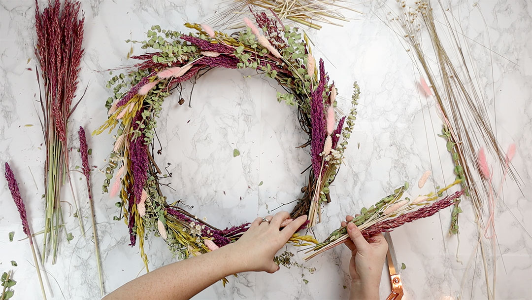 A dried floral wreath is a beautiful addition to your home decor. Making one is easy and fun! Here's how.