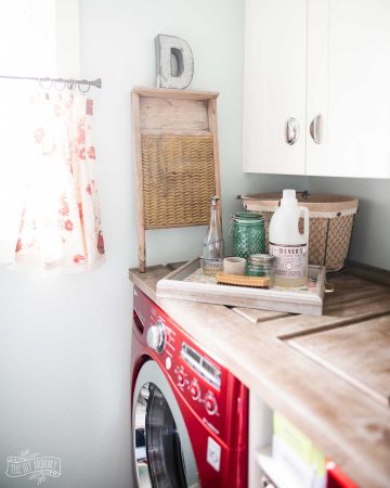 10 Ideas for Small Laundry Room Organization & Decor | The DIY Mommy
