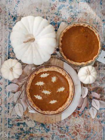 Learn how to make pumpkin pie from scratch with fresh pumpkin, DIY pumpkin spice and homemade pie crust.