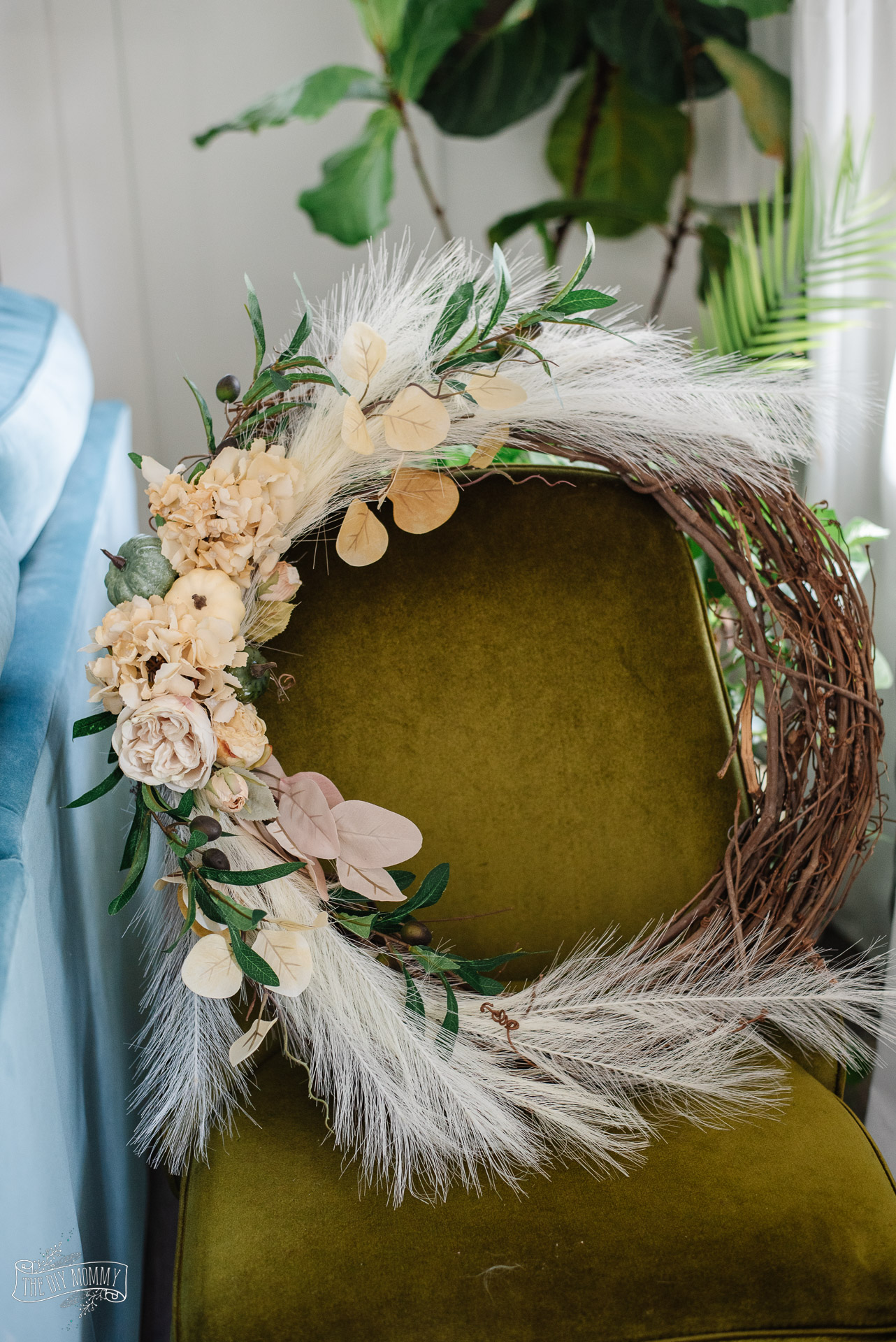 Romantic DIY Fall Grapevine Wreath