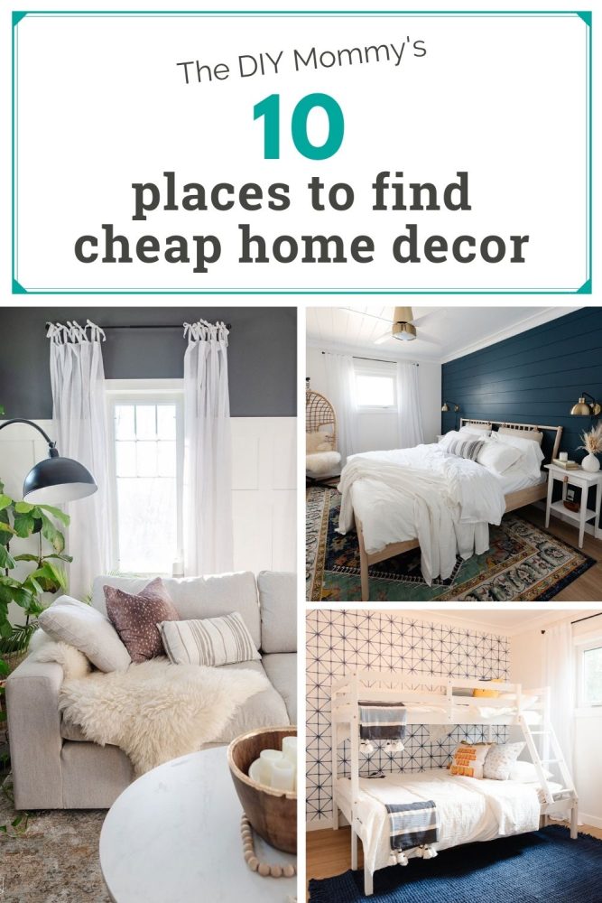 Buying decor and accessories for your home doesn't always have to break the bank. Here's a list of ten places where you can find cheap home decor and accessories (that actually look amazing!).
