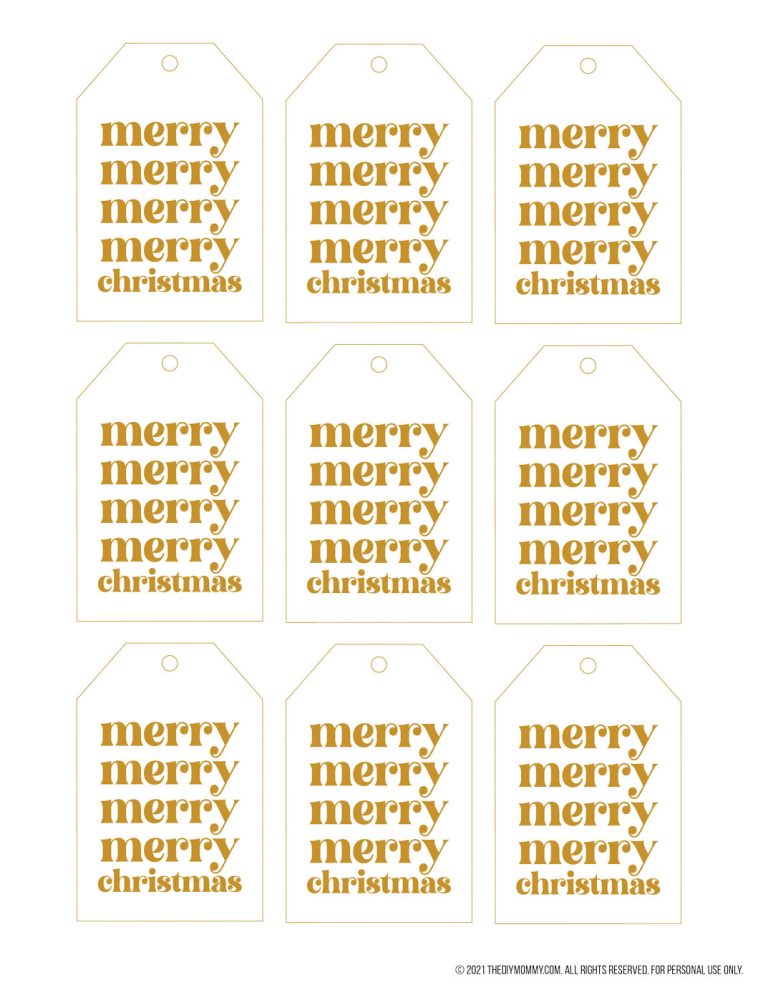 These free printable Christmas gift tags are inspired by the song Carol of the Bells.