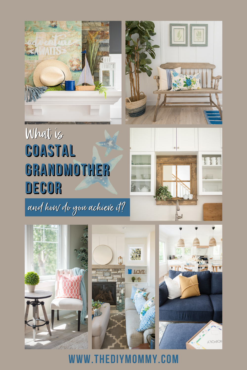 Coastal grandmother decor is a current design trend