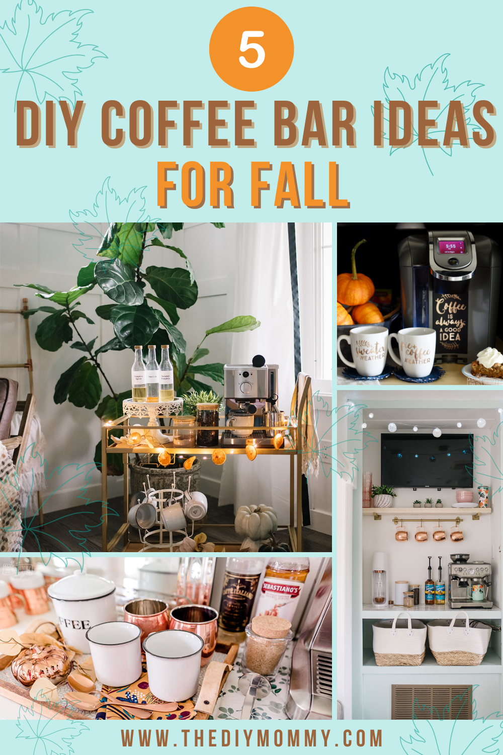5 DIY Coffee Bar Ideas For Fall (Plus some DIY coffee recipes and Cricut inspiration)
