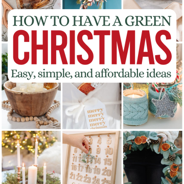Upcycling sweaters, printable gift tags, and making wreaths from tree branches are some sustainable Christmas ideas.