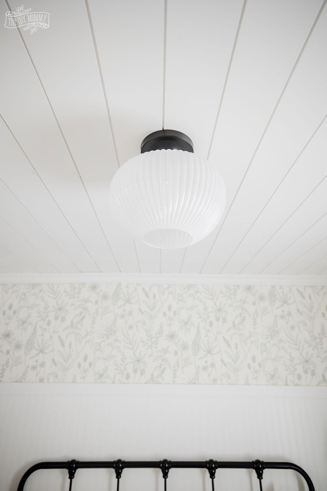 How we installed pre-painted shiplap ceiling in our cabin.