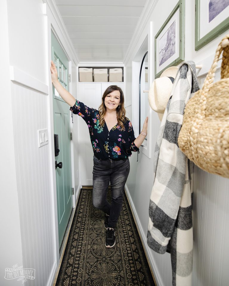 Before & After: Small Entryway Makeover in our Tiny Cabin