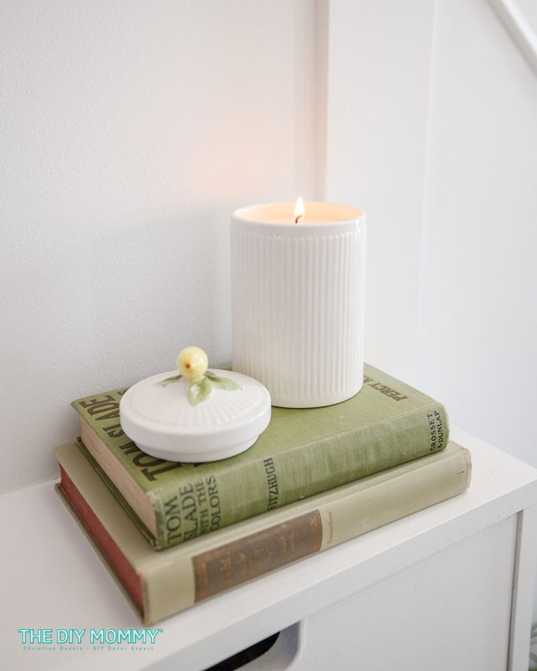 DIY Thrift Store Candle using a kitchen canister