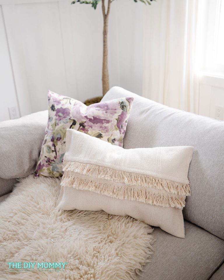 Turn an IKEA SORTSO rug into a gorgeous pillow