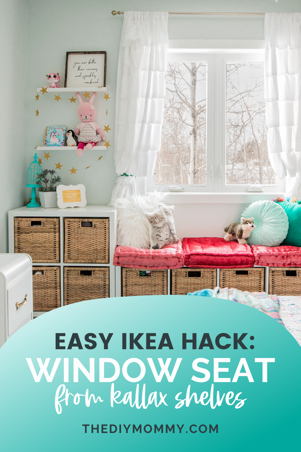 Easy IKEA Hack: Make a window seat from KALLAX shelves
