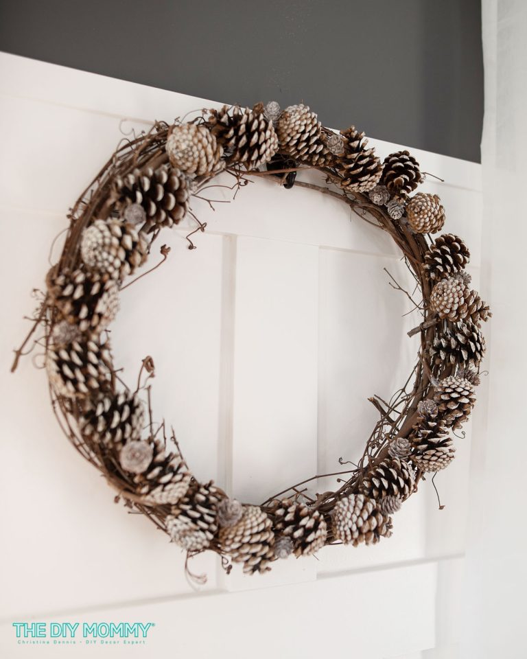 Simple DIY Pinecone Wreath for Fall or Winter