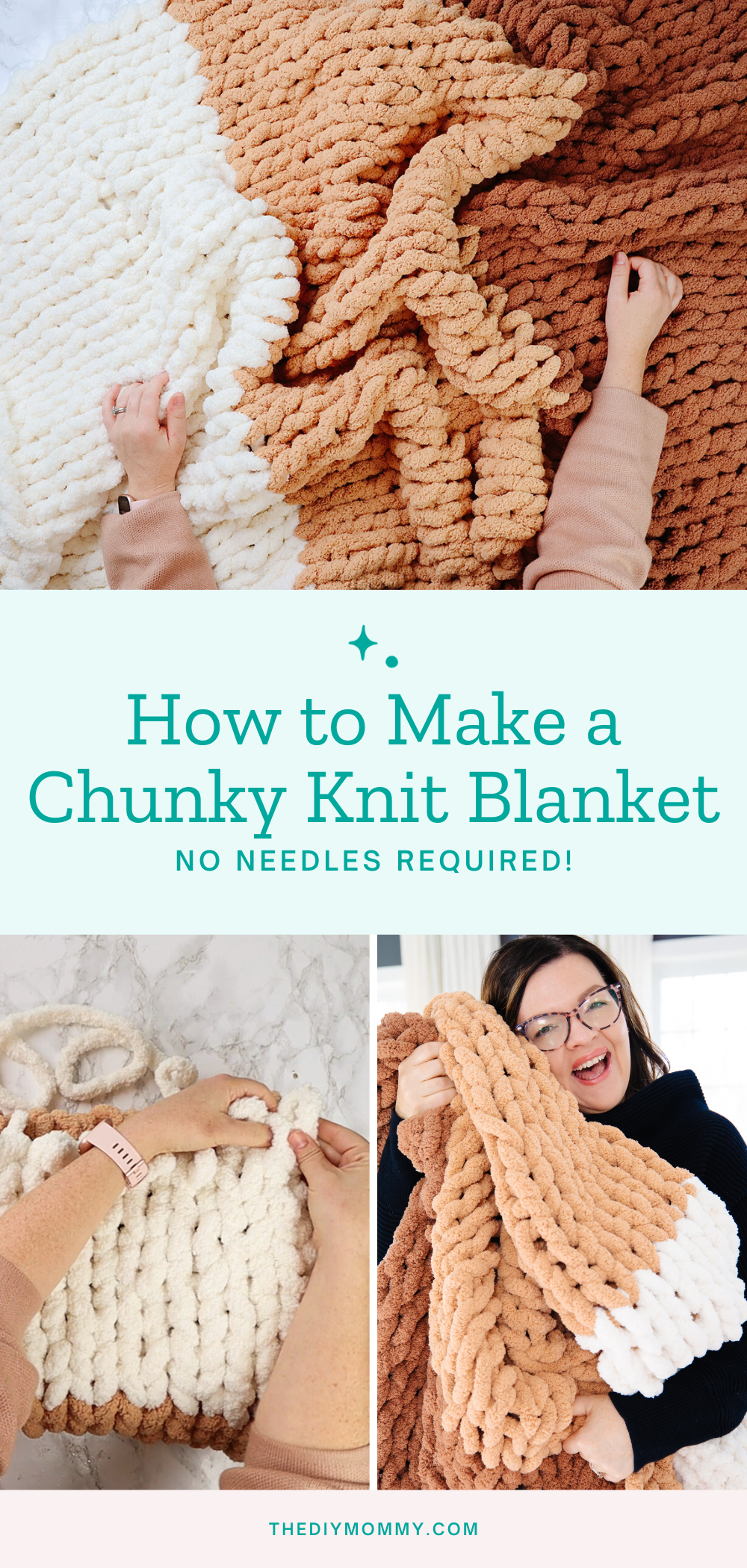 Learn how to make a gorgeous, plush knit blanket with no knitting needles required!