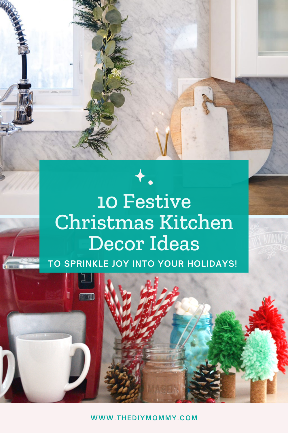 10 festive Christmas kitchen decor ideas.
