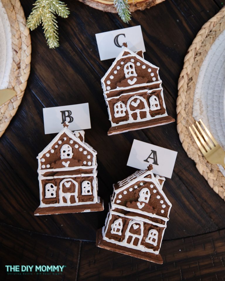 DIY Dollar Tree Gingerbread House Place Card  Holders