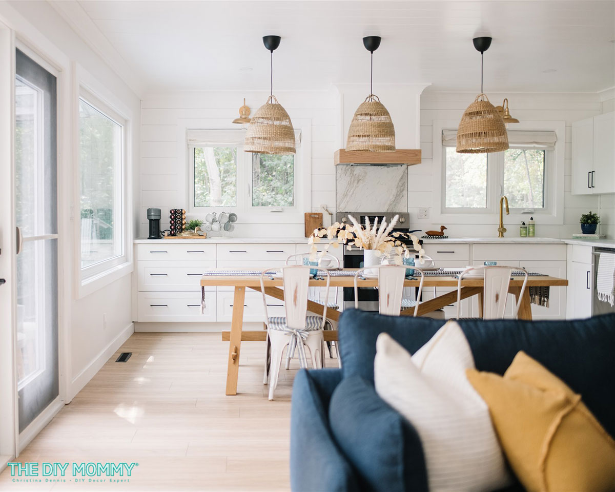 How to Style an Open Concept Kitchen & Living Room